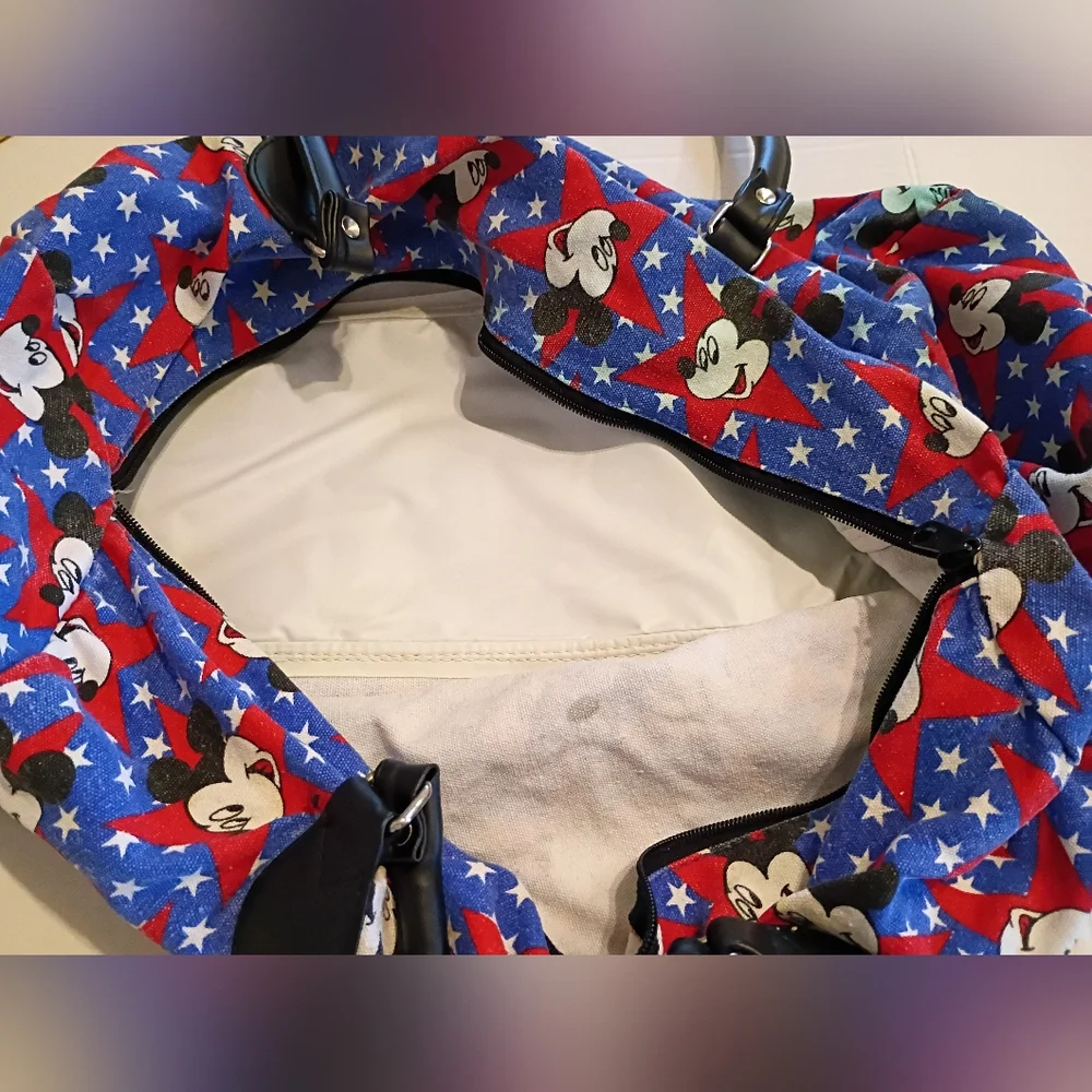 VTG Disney Mickey Mouse Blue‎ Tote Bag Sz L